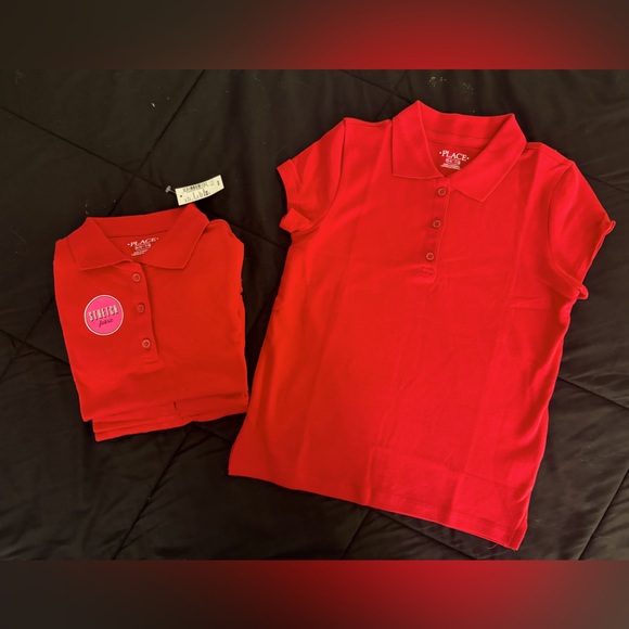 Set of 5 Red Short Sleeve Uniform Polos - Picture 1 of 5